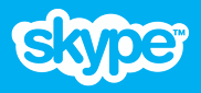 Inverted Skype logo for printed material